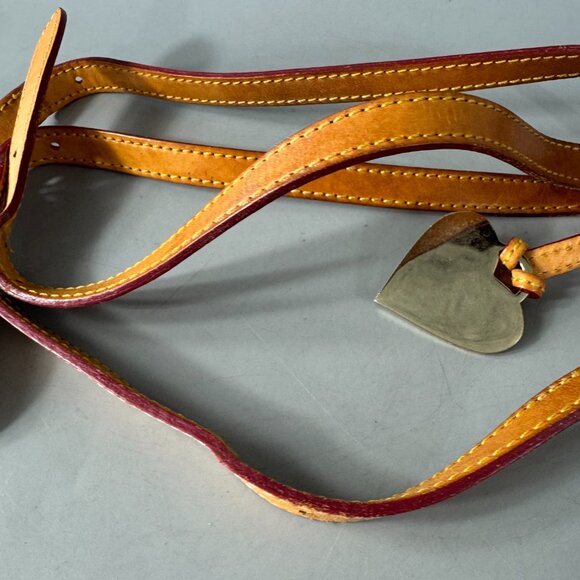 Dooney & Bourke Tan Leather Double Straps with Hanging Heart-shaped Charm - Picture 8 of 12